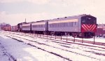 CNJ cab car leads an eastbound